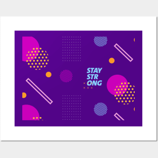 Stay Strong Pattern 03 Face Mask Posters and Art